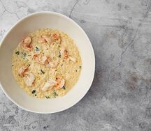 Паста Орзо с креветками