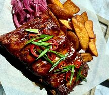 Свиные ребра в соусе барбекю