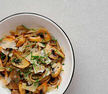 Лингвини с грибами