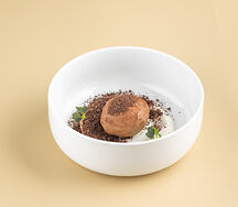 Картошка с черноплодной рябиной и ореховым пралине