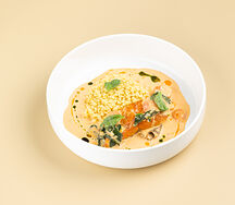 Форель в сливочном соусе и птитимом