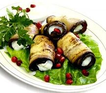 Рулет из баклажанов