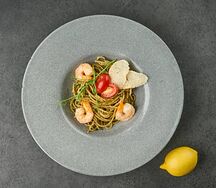 Спагетти с креветками