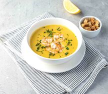 Крем суп с креветками