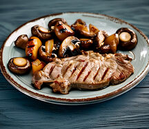 Шампиньоны с бараниной