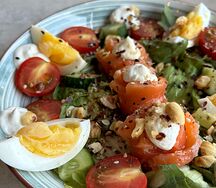 С форелью и рукколой 