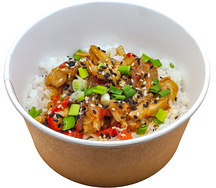 Вок Рис с курицей в кисло-сладком соусе с чили