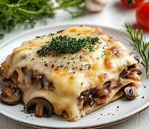 Мясо по-французски с грибами