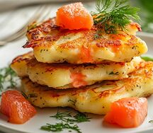 Драники с лососем