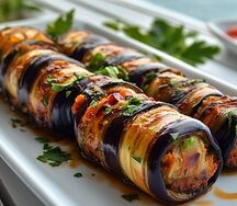 Рулетики из баклажана