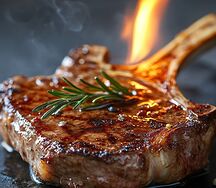 Антрекот свиной на углях