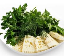 Брынза с зеленью