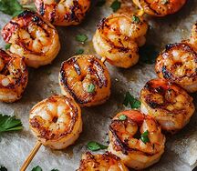 Креветки очищенные на углях