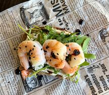 Сморреброд с креветкой