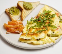 Норвежский омлет с лососем