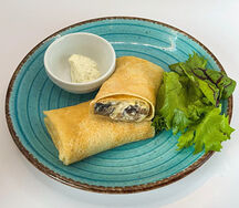 Блины с курицей и грибами