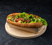 Хот-дог в булочке острый (с одной сосиской)