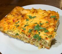 Запеканка из куриной грудки с овощами