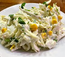Салат с кальмаром и яблоком