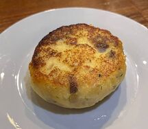 Картофельный оладушек с вешенками