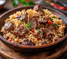 Плов и салат