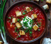 Борщ с салом