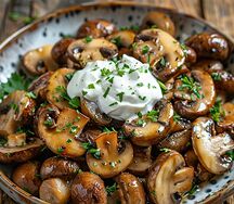 Грузди со сметаной