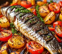 Сибас на гриле