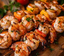 Шашлык из креветок