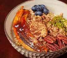 Овсяная каша с арахисовой пастой