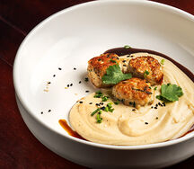 Куриные митболы с муссом из сельдерея