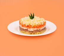 Салат Мимоза с сайрой