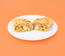 Блин с лососем и овощами