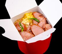 Wok с сосиской