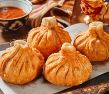 Хинкали с бараниной жареные