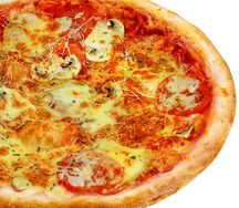 Пицца Ветчина-грибы на томатной основе