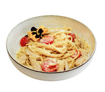 Паста с индейкой и томатами