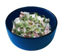 Овощной салат со сметаной