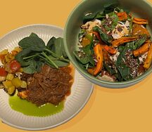 Бизнес-ланч салат и горячее