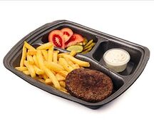 Котлета говяжья с картофелем фри