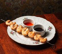 Шашлык из креветок