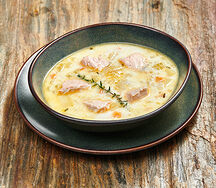 Сливочный суп с кетой