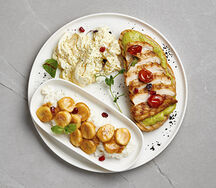 Завтрак с брускеттой и рисовой кашей