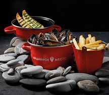 Мидии с соусе том ям