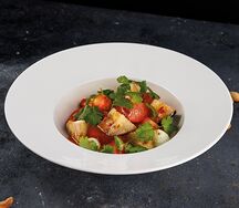 Салат с хрустящими баклажанами