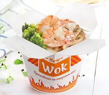 Вок с креветками