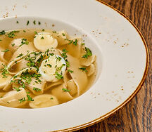 Куриный бульон с паппарделле и фрикадельками