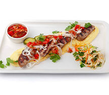 Кебаб мясной с овощами