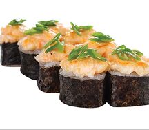 Запеченный ролл с крабом