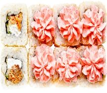 Лава с жареным лососем